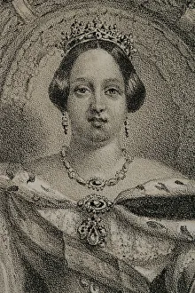 Julio Prints: Maria II of Portugal (1819-1853). Queen of Portugal