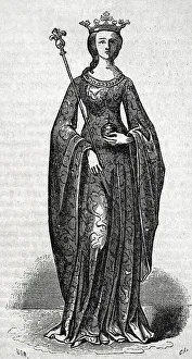 Medieval Times Prints: Maria of Navarre (c. 1326-1347). Infanta of Navarra