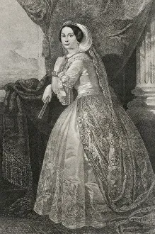 Archduchess Prints: Maria Theresa of Austria (1816-1867). Queen consort