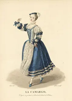 Lace Prints: Marie Anne Cuppi, Mlle. La Camargo, famous