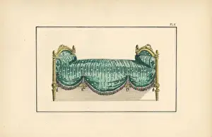 Gilded Prints: Marie Antoinettes bed at Trianon, in gilded
