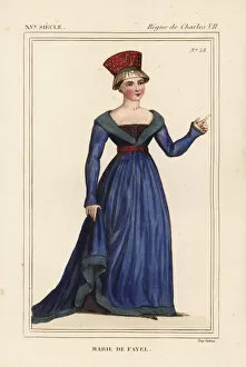 Renaud Collection: Marie de Fayel, countess of Dammartin, 15th century
