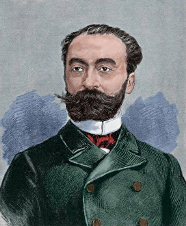 Carnot Collection: Marie Francois Sadi Carnot (1837-1894). Colored engraving