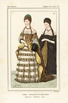 1692 Prints: Marie Francoise de Bourbon and Louise-Francoise