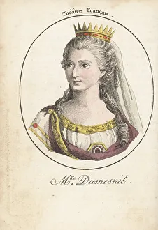 Theatre Francais Prints: Marie Françoise Dumesnil, French actress, 1713-1803