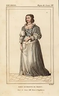 Bibliophile Prints: Marie-Henriette de France, sister of King Louis XIII, 1633