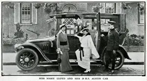 Matilda Prints: Marie Lloyd, entertainer, and her 20 hp Austin car