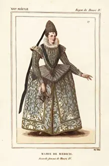 Henri Prints: Marie de Medici, second wife of King Henry IV of France
