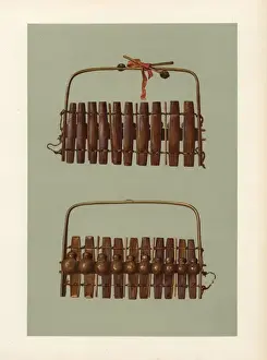 Zulu Prints: Marimba or Zulu harmonicon of South Africa