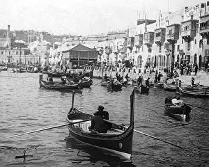 Valetta Prints: The Marina at Valetta, Malta