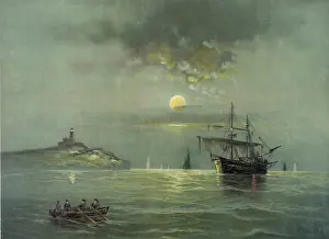 Moon Light Prints: Marine moonlight scene