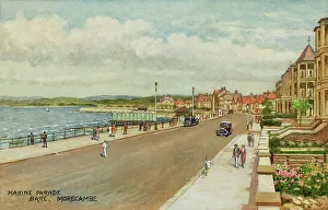Morecambe Prints: Marine Parade, Bare, Morecambe, Lancashire