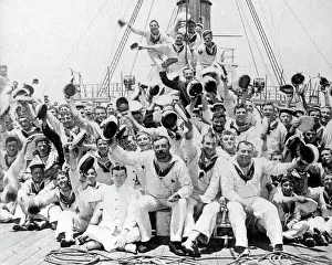 Marines Prints: Marines on board H. M. S. Niobe during the Boer War
