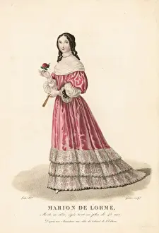 Courtesan Prints: Marion de Lorme, lover of the poet Desbarreaux, 1613-1650