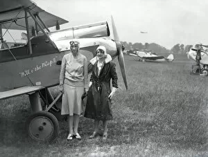 Images Dated 7th January 2020: Marjorie Vereker and Adelaide Cleaver - Heston Aerodrome