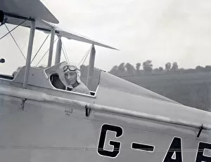 Controls Collection: Marjorie Vereker in her aircraft at Heston Aerodrome