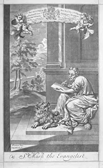 Gospels Prints: Mark the Evangelist, writing his gospel