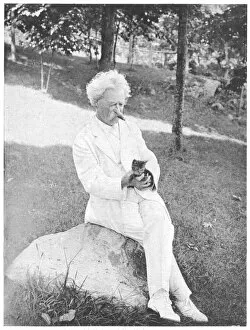 1835 Collection: Mark Twain / Holding Cat