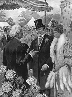 Mark Twain meets Edward VII and Queen Alexandra, 1907