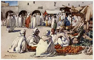Larder Prints: Market, Algeria