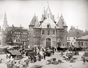 New Images May Prints: Market, Amsterdam, circa 1890. Date: circa 1890