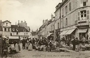 Marche Prints: Market at Avallon, France