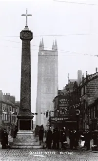 Images Dated 12th February 2019: Market Cross, Churchgate, Bolton, Lancashire