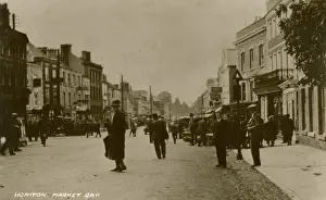 Market Day in Honiton, Devon