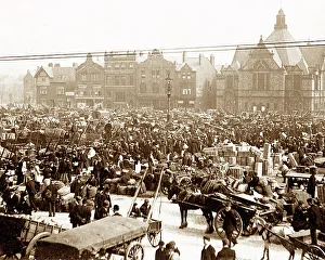Wigan Prints: Market Day, Wigan, early 1900s