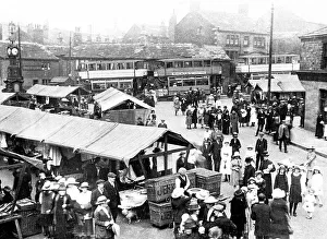 The Market, Heckmondwike early 1900's