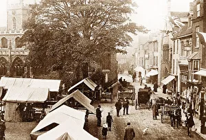 Huntingdon Prints: Market Hill, Huntingdon