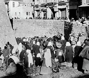 Market, Jaffa Gate, Jerusalem, Israel, early 1900s