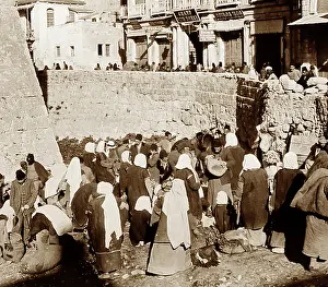 Market, Jaffa Gate, Jerusalem, Israel, early 1900s