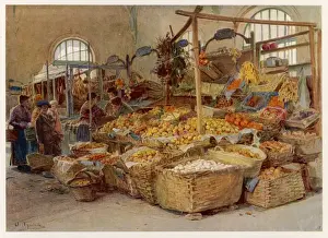 Citrus Prints: Market at Mentone / 1906