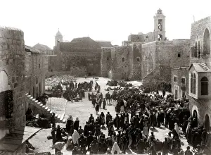 Israel Prints: Market Place at Bethlehem Palestine (Israel) circa 1890