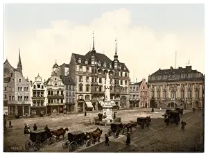 Bonn Prints: Market place, Bonn, the Rhine, Germany