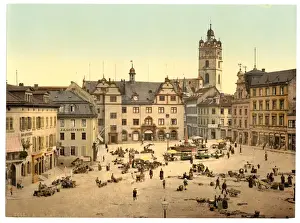 Darmstadt Prints: Market place, Darmstadt, the Rhine, Germany