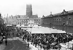 Doncaster Prints: Market Place, Doncaster early 1900's