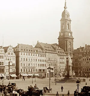 Dresden Prints: Market Place, Dresden, Germany, Victorian period