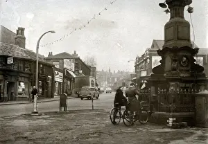 Railings Prints: Market Place, Heckmondwike, West Yorkshire