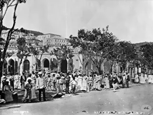 Barbados Prints: The Market Place at St. Thomas 1873