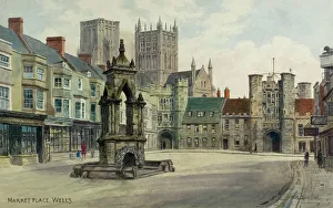 Gatehouse Prints: Market Place, Wells, Somerset