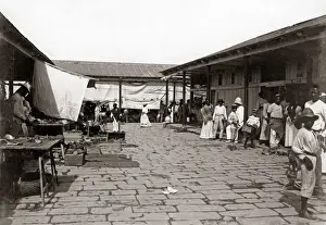 Santiago Prints: The market, Santiago, Cuba, circa 1900