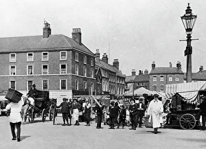 Retford Prints: Market Square Retford Victorian period