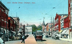 Overhead Prints: Market Street, Ottumwa, Iowa, USA