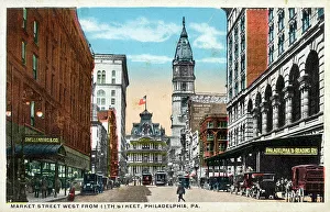 Terminal Prints: Market Street West from 11th Street, Philadelphia