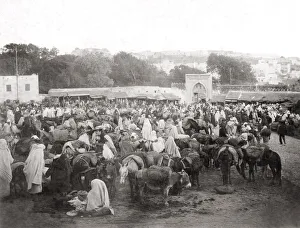 Market, Tangier, Morocco, c. 1900
