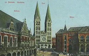 Bremen Prints: Marketplace at Bremen, Germany