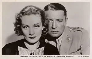 Marlene Prints: Marlene Dietrich and Clive Brook in Shanghai Express