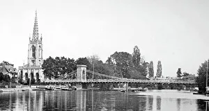 Marlow Bridge and Church, Victorian period